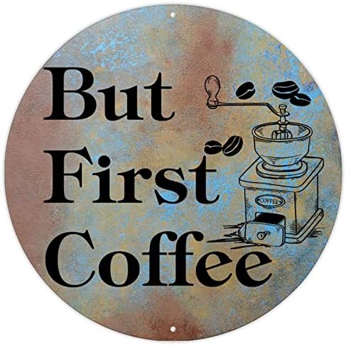 שלט מתכת אך קפה ראשון קפה עיצוב קיר שלט מתכת ציטוטים מוטיבציוניים של כתבי הקודש עיצוב קיר מתכת וינטג