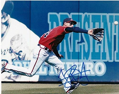 ג'ורדן שפר אטלנטה ברייבס פעולה חתומה 8x10 - תמונות MLB עם חתימה