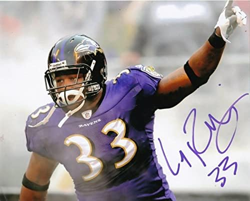 Le'ron McClain Baltimore Ravens Action חתום 8x10 - תמונות NFL עם חתימה