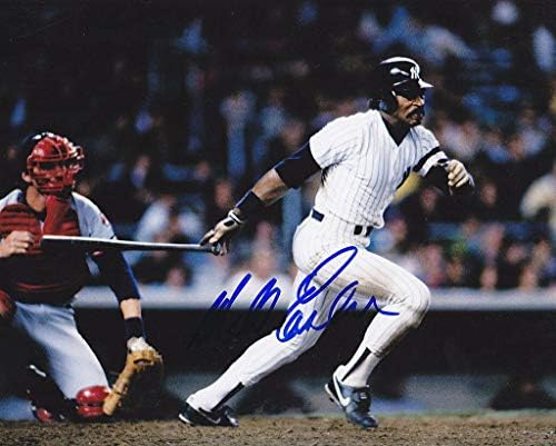 Mike Easler ניו יורק ינקיס פעולה חתומה 8x10 - תמונות MLB עם חתימה