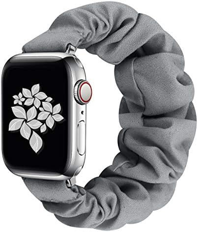 תואם להקות Apple Watch 38 ממ 40 ממ 42 ממ 44 ממ, להקות צפייה של Scrunchi