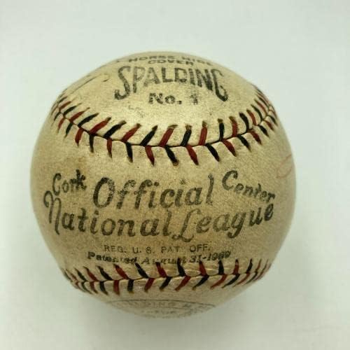 יוגי ג'נינגס ההיסטורי וג'ון מקגרו חתמו בייסבול בייסבול של הליגה הלאומית משנת 1924 - חתימות בייסבול
