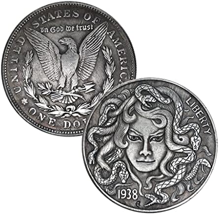 1938 יופי נחש ויגבונד מטבע עתיק כסף נשר אוקיינוס ​​אוקיינוס ​​מטבע עתיק מדליית קישוט צעצוע מתכת