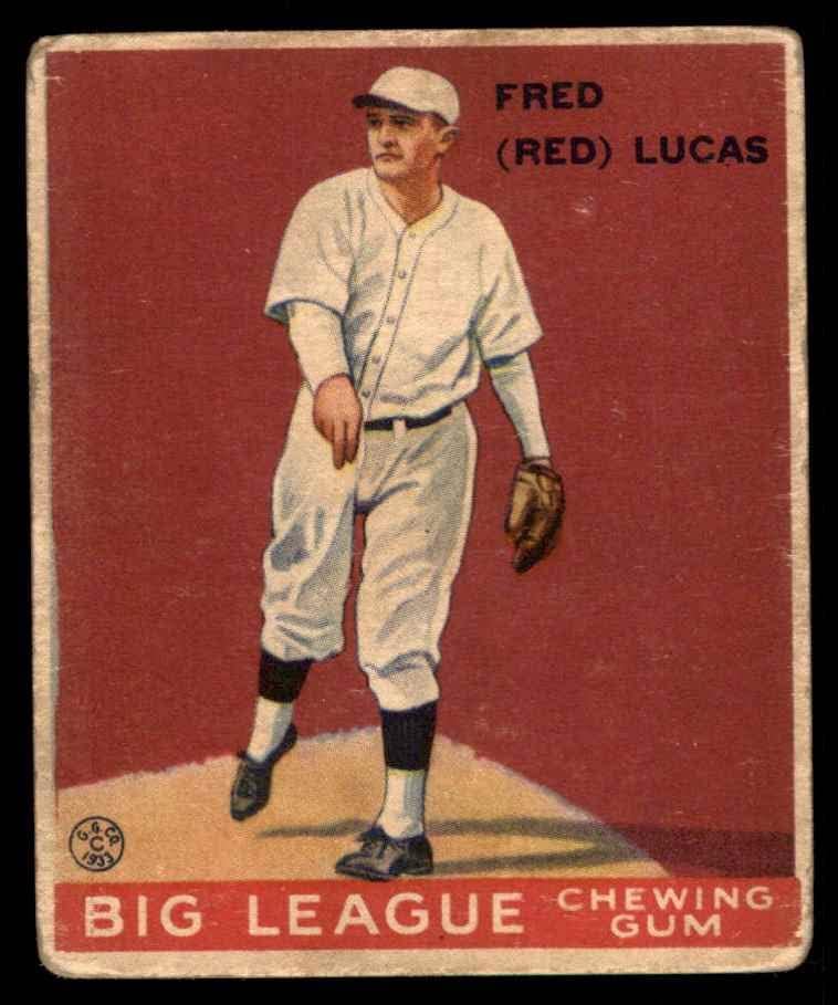 1933 Goudey 137 האדום Lucas Cincinnati Reds Good Reds