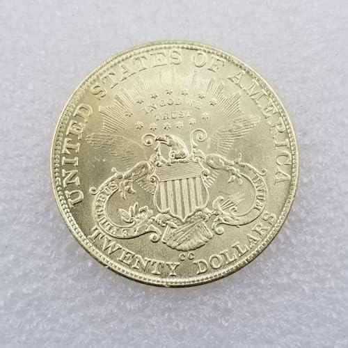 עותק קוקריט 1891-CC שיער זורם סילבר דולר חירות מורגן מטבע זהב עשרים דולר-ריפליקה ארהב אוסף מטבעות מזכרת ארהב
