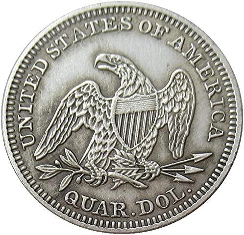 מטבע אתגר ארהב Naqi 10 סנט 1851 אוסף מטבעות זיכרון מצופה מכסף אוסף מטבעות זיכרון