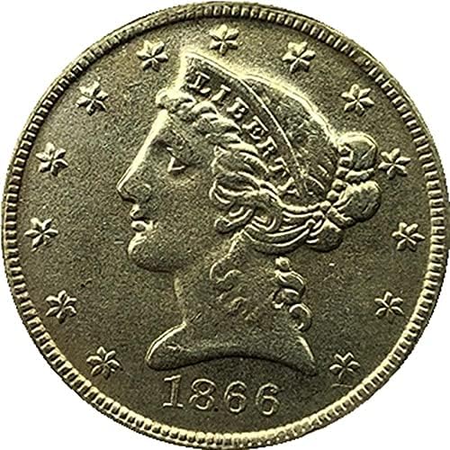 1866 אמריקה ליברטי מטבע מטבע נשר מצופה זהב מצופה זהב מטבע מטבע מועדף מטבע זיכרון מטבע אספנות מטבע מזל מטבע אטא מטבע מלאכה