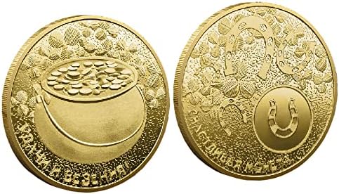 איחולים לך מטבעות מזל ברוסיות רוסיות אוסף פרסה מצופה זהב אוסף מתנה יצירתית מטבע זיכרון