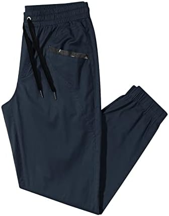 מכנסי ג'וג'רס אופנה לגברים של JMierr - מכנסי כותנה מזדמנים של מכנסי כותנה מכנסיים מכנסי טרנינג מחודדים מכנסיים עם כיסים