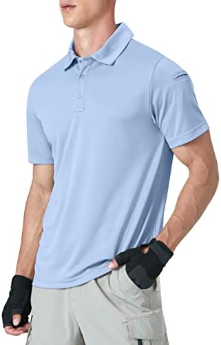 חולצות פולו מזדמנים של Kpsun Mens חולצות שרוול קצר משקל קל חולצות גולף מהירות יבש