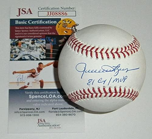 אצבעות ברואר ברוארס חתמו בייסבול w/ 81 Cy MVP JSA COA אוטומטית חתימה - כדורי בייסבול עם חתימה