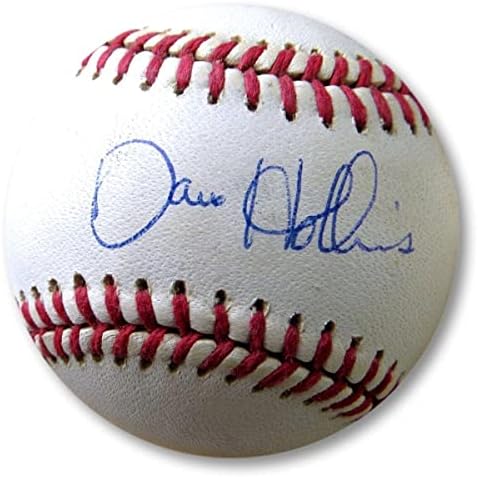 דייב הולינס חתום על חתימה NL בייסבול פיליפי מלאכים JSA UU46186 - כדורי בייסבול עם חתימה