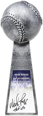 Wade Boggs חתום על אלופת העולם בייסבול בגודל 14 אינץ