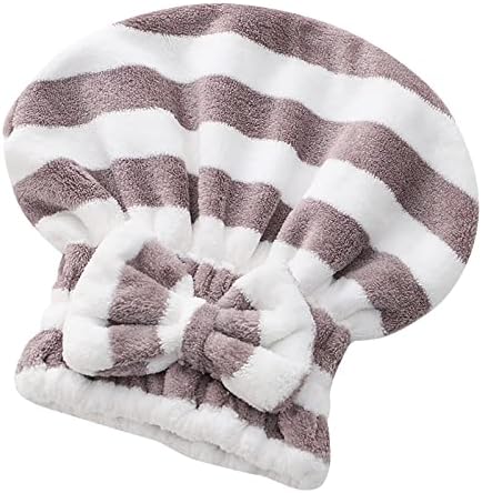 NPKGVIA Microfiber מגבת שיער יבשה בנדנה עם כובע מקלחת קשת שיער כובע מקלחת בנדנה לנשים עם מתנות שיער מתולתלות ורטובות רולר פנים זכוכית