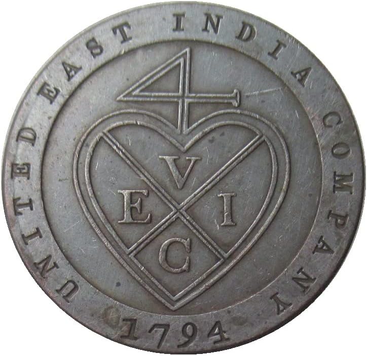 1 רופי הודי 1794 עותק זר מטבע הנצחה נחושת