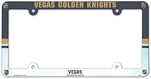 Wincraft NHL Vegas אבירי זהב מפלסטיק מסגרת לוחית רישוי בסגנון צבע מלא, גודל אחד, צבע צוות