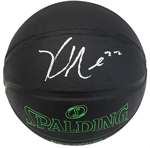 Khris Middleton חתמה על Spalding Phantom Black עם אותיות ירוקות NBA כדורסל - כדורסל חתימה