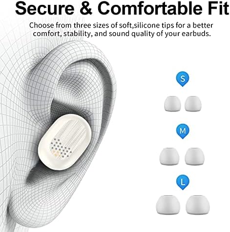 Liladuo אוזניות אלחוטיות Bluetooth 5.3 אוזניות בקרת מגע עם מארז טעינה מיני ומשקל קל IPX4 אוזניות אטומות למים במים אוזניות מובנות של מיקרופון