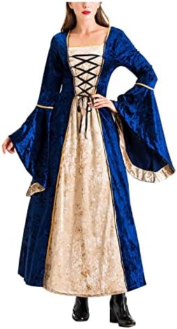 שמלת שמלה ויקטוריאנית לנשים לנשים ארוכות מפלגה ארוכת רנסנס תלבושות קטיפה שמלה אירית מימי הביניים תלבושות פייר