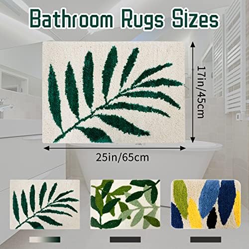 Uoixpuhuo מחצלת אמבטיה לחדר אמבטיה ללא החלקה סופגת שטיח יבש מהיר רחיץ, 17x25 אינץ