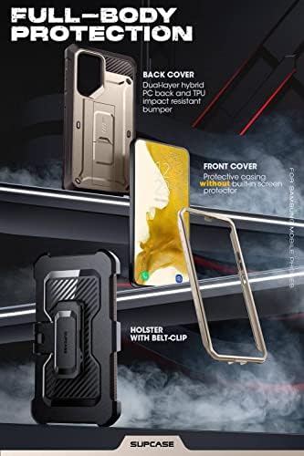 Supcase Unicorn Beetle Pro מקרה עבור Samsung Galaxy S23 Ultra 5G, שכבה מלאה של גוף מלא מחוספס-קליפ וקייק עמדות עם מסגרת קדמית