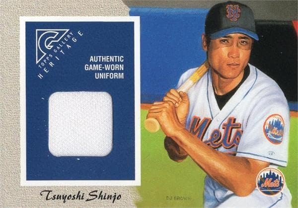 Tsuyoshi Shinjo Player Worked Jersey Patch Card Baseball Card 2002 Topps Gallery Heritage GHRT