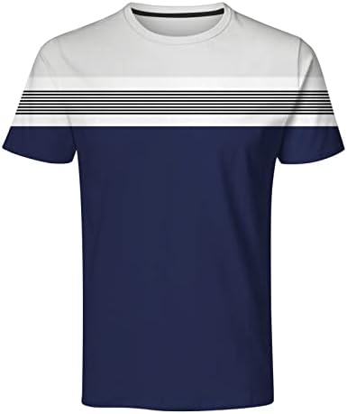 חולצות טריקו של שרוול קצר של XXBR גברים, חולצות שרוול קצר, טלאי צבע קיץ ספורט טי טריקו אימון ספורטיבי
