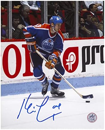 קווין לואי אדמונטון אוילרס חתום על 8x10 צילום - תמונות NHL עם חתימה