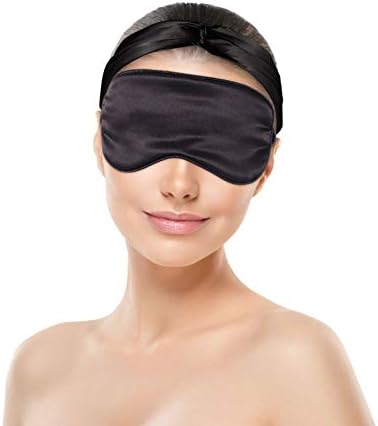 Doitool Kids Mask Mass Mask Mass Mast Set Set Silk Eye & Hairband עם שקית אחסון חלק טלאי כיסוי עיניים עם כיסויי עיניים מתכווננים לטיולים