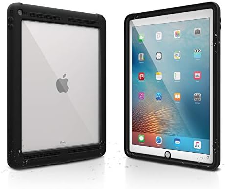 iPad Pro 12.9 מארז אטום למים אטום הלם על ידי קטליסט, מזהה רגישות למגע גבוה, עמדת מיקום רב, חומר איכותי בדרגה צבאית, שחור התגנבות