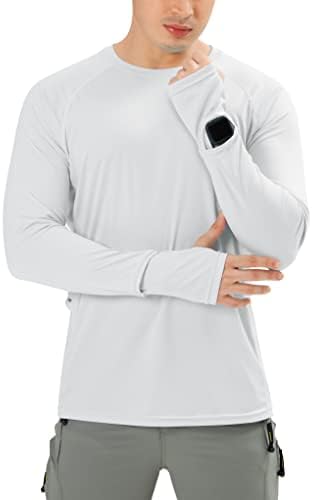 חולצות דיג של היתוגה לגברים UPF 50+ הגנת שמש שומר פריחה לגברים SPF שרוול ארוך חולצות טיולים חיצוניות