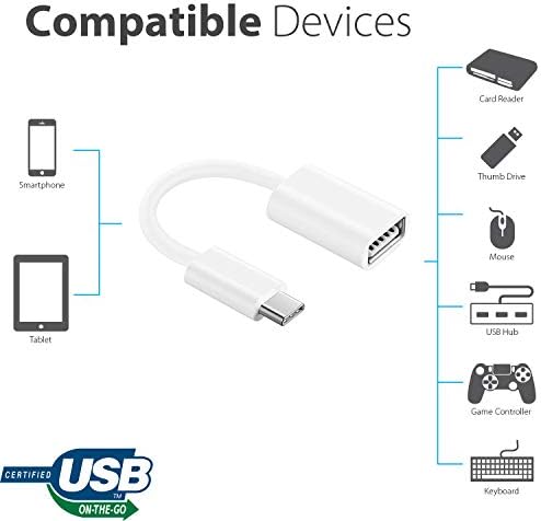 מתאם OTG USB-C 3.0 תואם ל- Sony WH-CH510 שלך לפונקציות מהירות, מאומתות, רב שימוש, כמו מקלדת, כונני אגודל, עכברים וכו '.