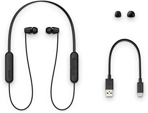 Sony Wi -C200 אוזניות Bluetooth אלחוטיות - שחור