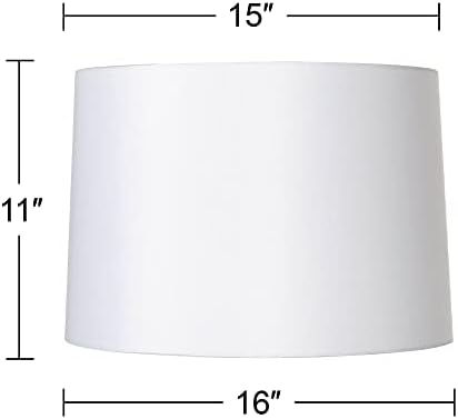 סט של 2 גווני מנורות תוף בכריכה קשה לבן בינוני 15 עליון איקס 16 תחתון איקס 11 עכביש גבוה עם נבל חלופי והתאמת גימור-ספרינגקרסט