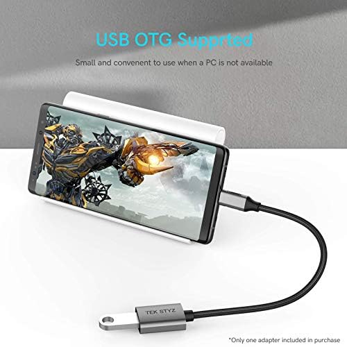 מתאם Tek Styz USB-C USB 3.0 תואם לממיר נקבה של Samsung Galaxy A03 OTG Type-C/PD USB 3.0.