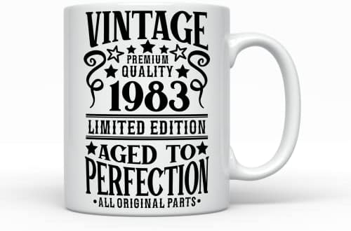 ספל קפה וינטג ' 1983, בן 39, מתנה ליום הולדת 39, כוס מתנה בת 39