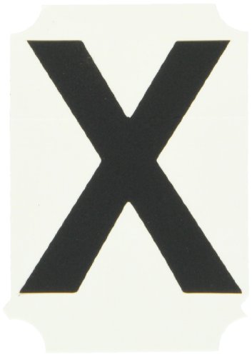 Brady 8210-X Vinyl, 2 Helvetica Quik-align שחור-אותיות עליונות שחורות, אגדה x