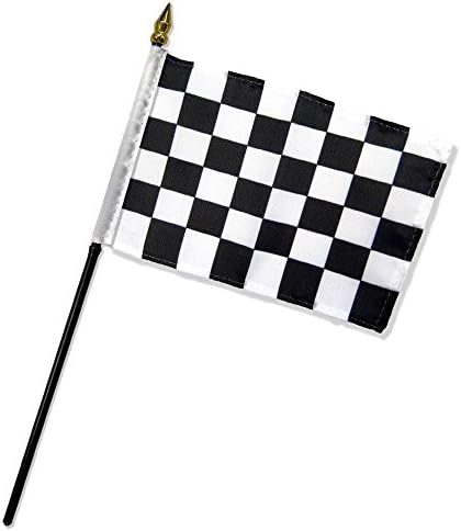 דגל שולחן כתיבה משובץ בשחור לבן 4 x6