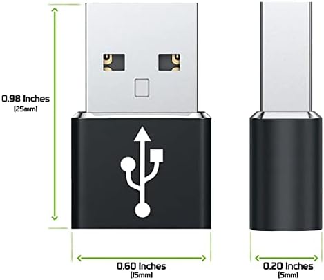 USB-C נקבה ל- USB מתאם מהיר זכר התואם למכשירי ה- Realme 8 Pro שלך למטען, סנכרון, מכשירי OTG כמו מקלדת, עכבר, zip, gamepad, pd