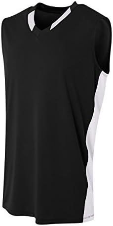 א4 בגדי ספורט שחור / לבן נוער קטן ריק 2-צבע ללא שרוולים למעלה