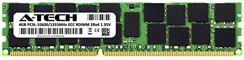 החלפת A-Tech 4GB ל- Dell A4051430-DDR3 1333MHz PC3L-10600R ECC רשום RDIMM 240-PIN 2RX4 1.35V-מקל זיכרון שרת יחיד
