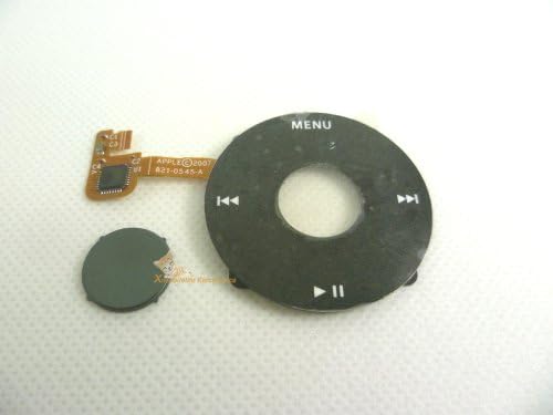 גלגל לחיצה בצבע שחור גלגל לחיצה עם כבל סרט גמיש + צבע אפור אפור החלפת תיקון מפתח כפתור מרכזי לאייפוד מדור 6 קלאסי 120 ג 'יגה-בייט וגרסה