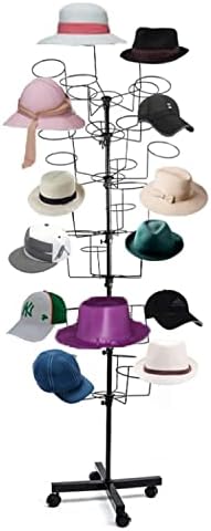 7 שכבות כובע תצוגת מתלה כובע מסתובב פאה לעמוד משלוח עומד בארה ' ב פאה מתלה מתכת מודרני רצפת מתלה עבור 35 כובעים, פאות & מגבר; כובעים