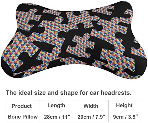 כרית צוואר מכונית של פאזל אוטיזם מכונית לנהיגה סט של 2 מושבים כרית ראש כרית ראש מנוחה תמיכה באביזרי פנים אביזרים