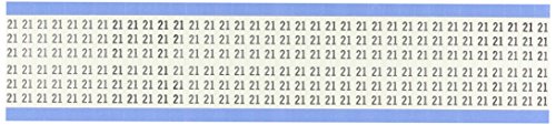 בריידי ה. ה. ה-21-פ. ק. אצטט בד, שחור על לבן, מוצק מספרי חוט סמן כרטיס