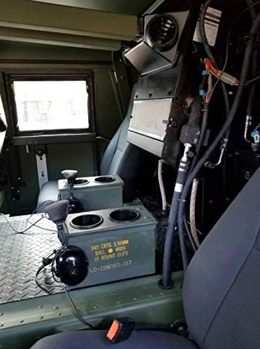 קונסולת מרכז Humvee Center צבאי מחזיק כוס אחת חתיכה יחידה מחזיקה שני כוסות / M998 HMMWV H1