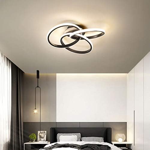 Lysldh LED תאורת תאורה חדר שינה תפאורה סלון סומק סומק תקרה מנורת תקרה בת 3 טבעות תאורת תקרת משרדים
