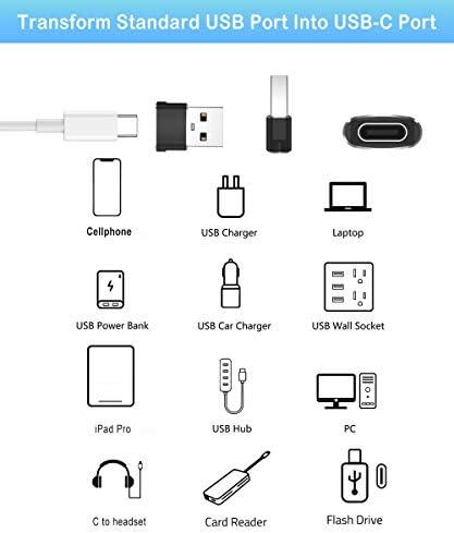 USB C נקבה למתאם זכר צרור עם USB מסוג USB מסוג C ל- 100W כבל 10 וולט 10ft, תואם ל- MacBook, S21 21, iPad Pro Air 4 2020, סמסונג גלקסי
