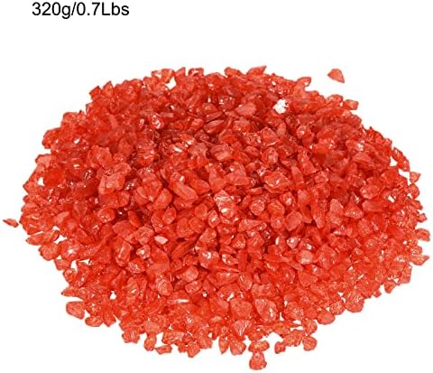 דקורטיבי זכוכית חצץ 320 גרם / 0.7 קילו סדיר רוק חול אבן אדום עבור דגי טנק צמחים קישוט