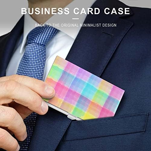 צבעי מים טארטן דפוס עסקים מזהה כרטיס מחזיק סילם מקרה מקצועי מתכת שם כרטיס ארגונית כיס
